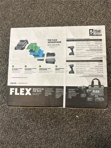 = FLEX Brushless 24V Drill Driver & 1/4" Impact Driver Kit FXM201-2A NEW - Picture 4 of 4