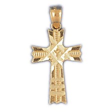 Cross Charm Pendant 14k Gold