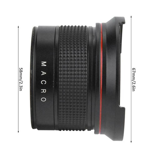 58MM 0.35X Detachable Macro Fisheye Lens Wide Angle For Canon SLR DSLR Camera A - Foto 11 di 13