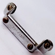 WFL "Pat Pend" Zephyr Chrome 10Wire-Hole Butt Plate Nickel 40s Snare Drum Ludwig