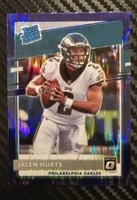 2020 Panini Jalen Hurts Donruss Optic Rated Rookie Purple Shock Prizm (RC)