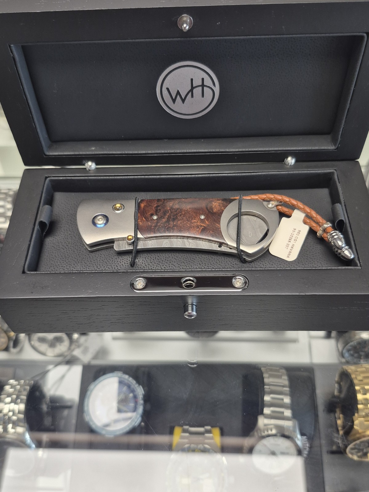William Henry Havana Cigar Cutter and Pocket Knife CG1 HAVANA