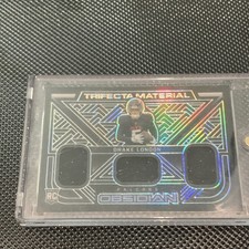 Panini Obsidian Trifecta Material Rookie Drake London /125 Falcons TFM-DLO