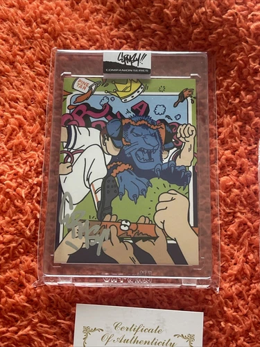 George Brett Topps project 2020 ermsy companion card with COA Artist Auto Silver