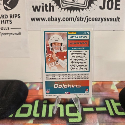 2025 Score A Treat Halloween #75 Quinn Ewers (RC) - Miami Dolphins QB - Imagen 2 de 2