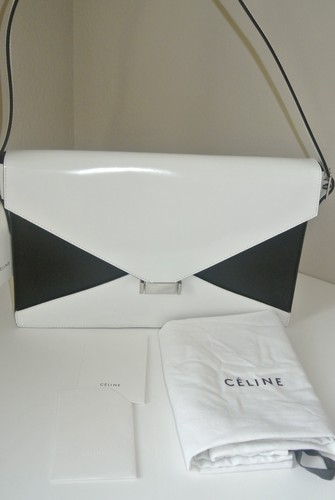 Celine Diamond Clutch Shoulder Bag in Spazzolato Calfskin, Retail $2,300 NEW. - Picture 5 of 10