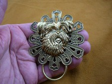  E-821 Yorkshire terrier dog Westie brass Eyeglass pin pendant ID badge holder
