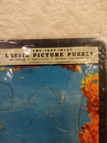Vintage 1953 Lassie Picture Puzzle Complete Good Condition Whitman - Picture 2 of 10