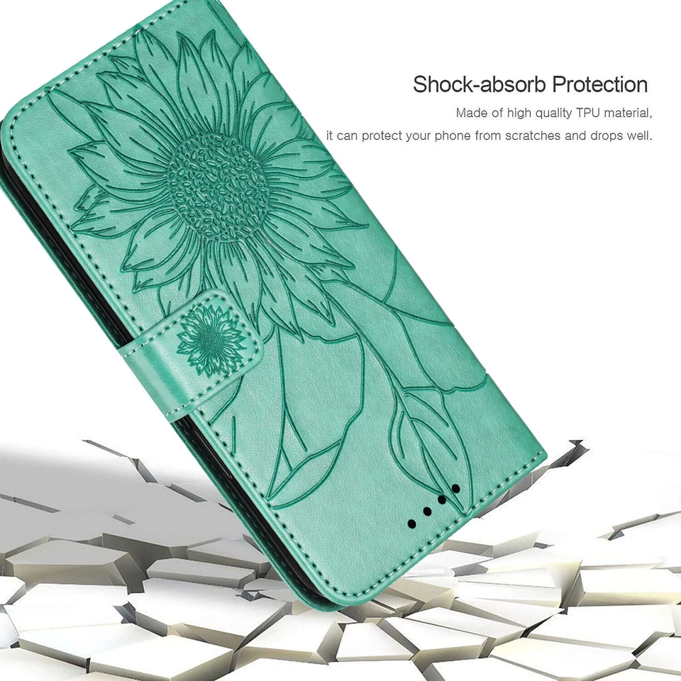 Sunflower Wallet Cover Case For Motorola G73 G15 G55 G14 G54 G62 E13 G32 G13 G04 - Image 4 of 4