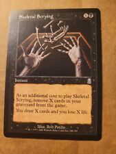 Magic: The Gathering - Odyssey Skeletal Scrying #161 MTG Black LP BULK DISCOUNT