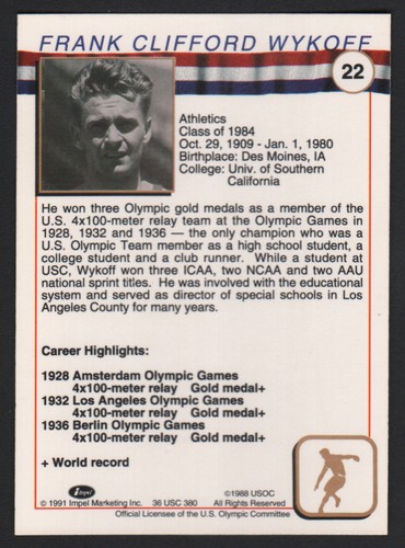 1991 U.S OLYMPIC CARDS HALL OF FAME Singles, IMPEL - You Pick ($1.99 to $5.99)! - Bild 39 von 91