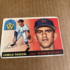 1956 Topps Camilo Pascual #84 Washington Nationals Vintage Baseball (poor)(d6)