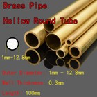 1pcs 0.3mm Wall Thickness OD 1mm-12.8mm Brass Pipe Hollow Round Tube 100mm Long