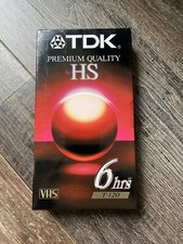 TDK Premium Quality HS Blank VHS Tape 6hrs T-120 HS T-120HSBH Sealed