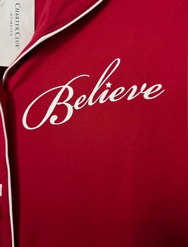 Charter Club Candy Red Super Soft Knit Sleepshirt Nightgown Size XS - Bild 2 von 6