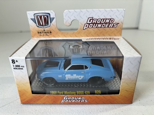 1/64 M2 GROUND POUNDERS 1969 FORD MUSTANG BOSS 429 GRABBER BLUE MALLORY - Picture 9 of 14