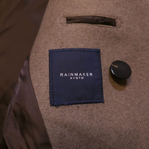NEW Rainmaker Kyoto Made in Japan Cashmere Wool Melton Military Peacoat IT 46 S - Picture 14 of 24