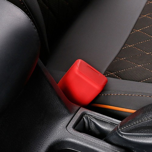 Rot Silikon Auto Gurtschloss Abdeckung Clip Anti Kratzer Staub Schutz Hülle - Bild 2 von 6