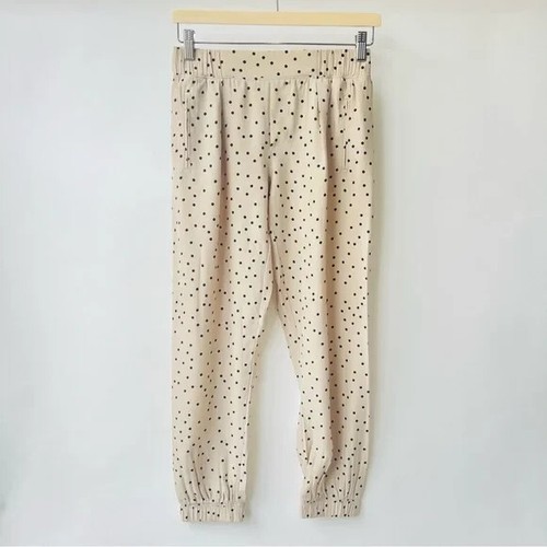ATM Size XS silk joggers pants in beige polka dots - Bild 2 von 10
