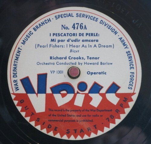 Richard Crooks / Marcello Denya 78 / Plaisir D´Amour / VDISC No.476 (77-0225-MT) - Foto 1 di 4