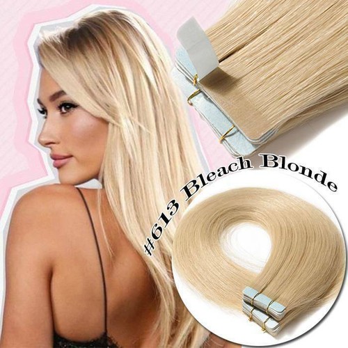 Adhesive Invisible Tape in Real Human Hair Extensions Skin Weft Brazilian Hair - Picture 43 of 81