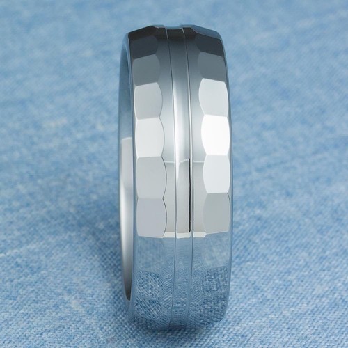 Anillo de boda de carburo de tungsteno para hombre talla 8 - Imagen 2 de 3