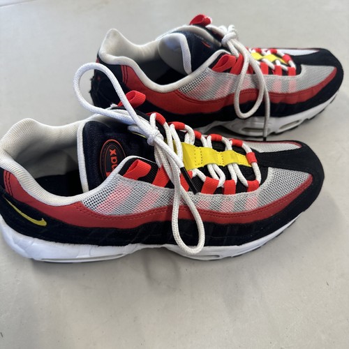 Nike Air Max 95 Bright Crimson Black Yellow Men's Size 9.5 AT9865-101 - Picture 15 of 15
