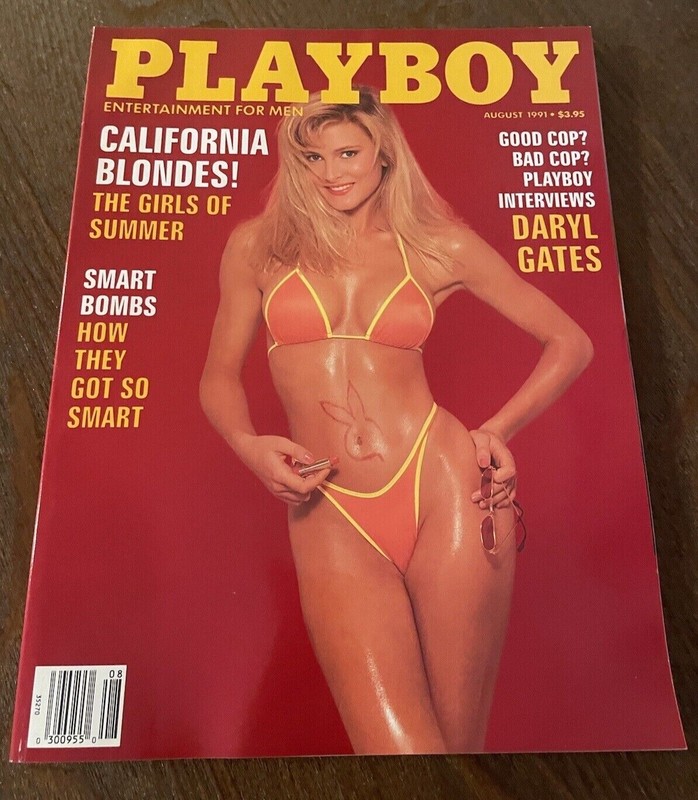 August 1991 Playboy Magazine California Blondes Daryl Gates Amanda De Cadenet
