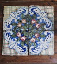 Ceramica Antica Mattonella VIETRI Napoli CALTAGIRONE MAIOLICA  Riggiola 20X20 