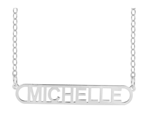 Personlized Fine Sterling Silver Gold Plated ANY NAME Chain Necklace 2023 - Picture 25 of 77