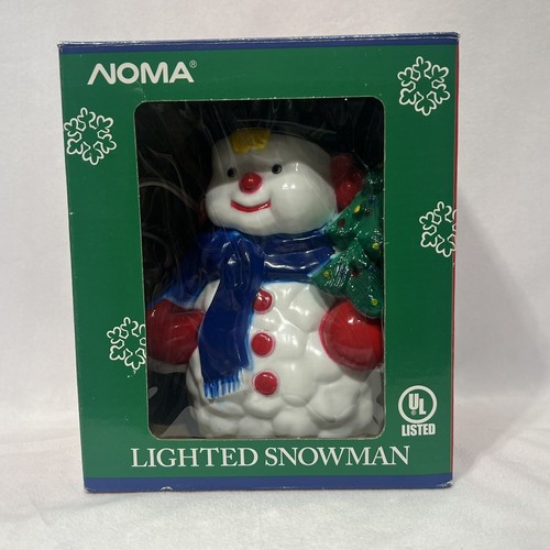 Vintage NOMA Blasform beleuchtet SCHNEEMANN Kunststoff Tischplatte Licht Weihnachten Urlaub - Bild 8 von 9