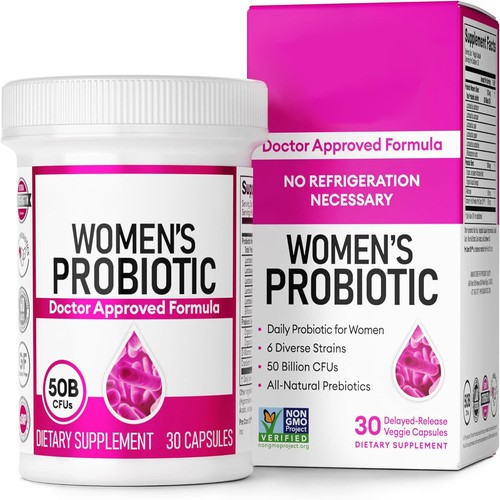 Women's Probiotics Capsule Digestive & Immune Support, 50 Billion CFUs 30 Caps