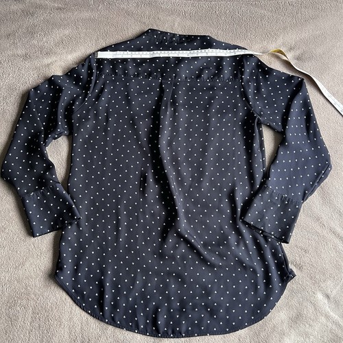 Marks & Spencer Navy and White Print Long Sleeve Satin Tunic UK 12 *in exc cond* - Picture 15 of 24