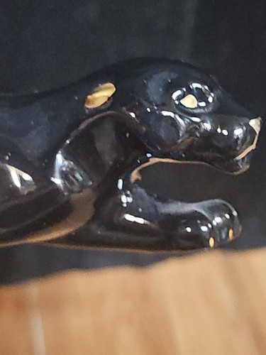 1994 Lenox "Midnight Prowl" Porzellan Black Panther verziert 24 Karat Gold - Bild 5 von 5
