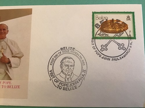 Belize Visit of Pope John Paul II 1983 First Day Cover Stamp Cover R42790 - Picture 2 of 3