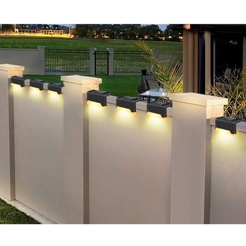 8X Outdoor Solar LED Deck Lights Path Garden Patio Pathway Stair Step Fence Lamp - Picture 8 of 11