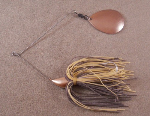 Señuelo de pesca de lubina DR personalizado Spinnerbait 3/8 oz, con 1 hoja de plástico Colorado - Imagen 1 de 2