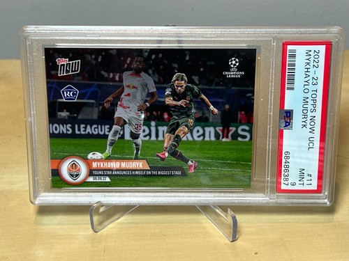 MYKHAYLO MUDRYK * PSA 9 * 1ST ROOKIE * 2022-23 TOPPS NOW UCL UKRAINE CHELSEA #11 - Picture 14 of 15