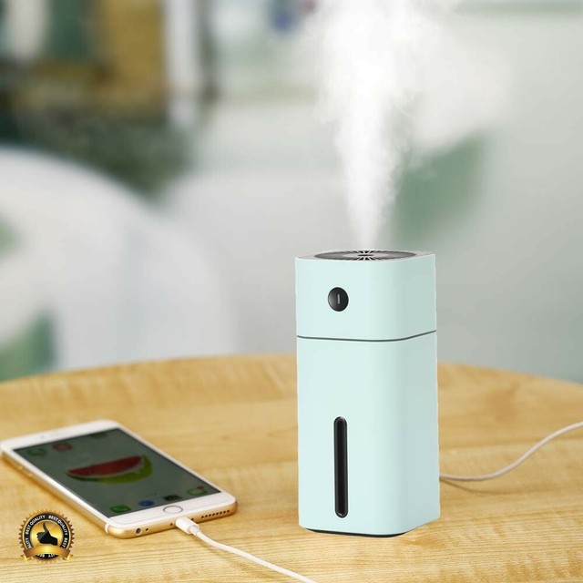Small Humidifier Desk Bedroom Cool Mist Ultrasonic Room Air Desktop Quiet Travel
