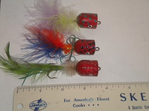 Lot of (3) Hand Made Cork Poppers Top Water Lures- - Picture 5 of 5
