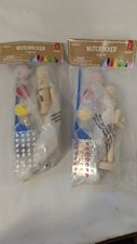 Lot of 2 Unfinished Wooden 5" Nutcracker Craft Kit DIY KITS Christmas kids decor