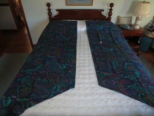 PAIR New SPRINGMAID Geometric Design BALLOON JABOT SWAG Curtains - 54" x 68" - Picture 2 of 12