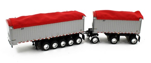 DCP 1:64 RED Kenworth W900L & EAST Michigan Series 31' & 20' END DUMP TRAILER - Picture 4 of 9