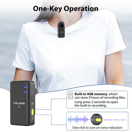 FULAIM X5M Wireless Lavalier Microphone System 656ft Wireless Transmission Range - Picture 4 of 12