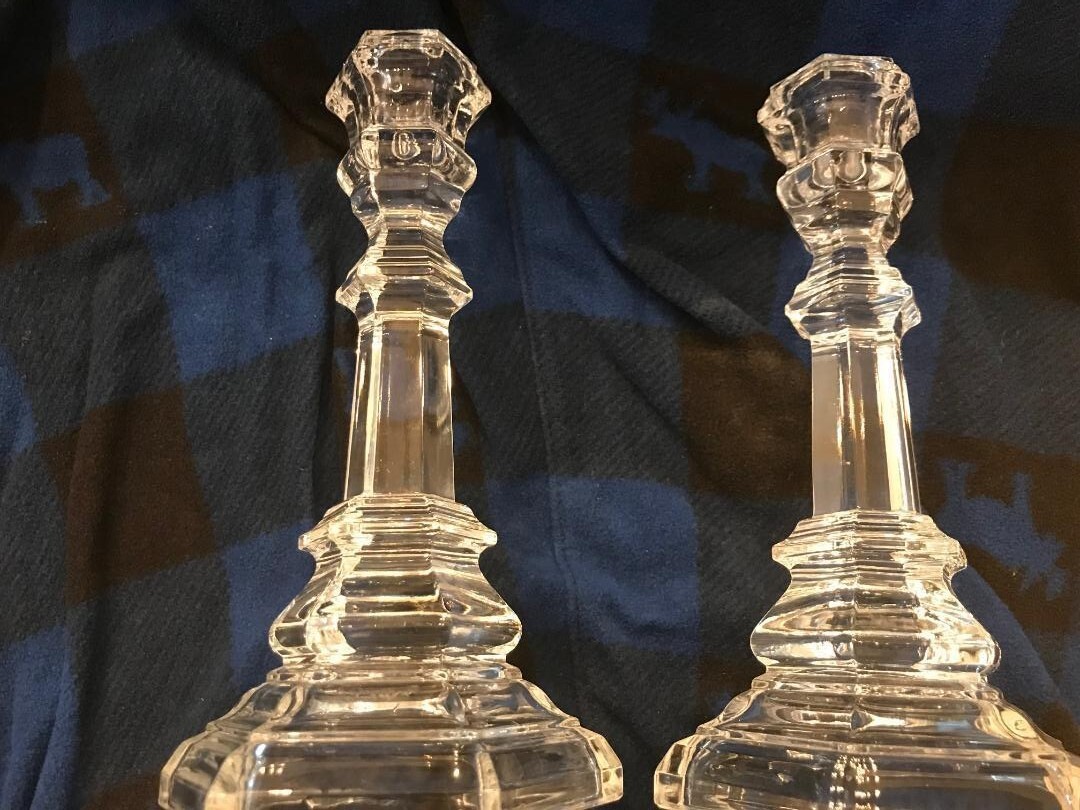 TIFFANY & CO. CRYSTAL GLASS CANDLE HOLDER SET | eBay