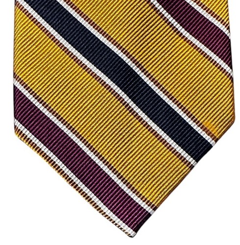 Jos A Bank Executive Collection Mens Tie Gold Black Striped Handmade - Picture 1 of 9