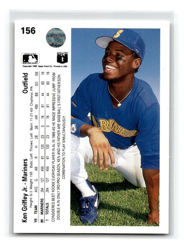 1999 Upper Deck #156 Ken Griffey Jr. Seattle Mariners 202339 - Picture 2 of 2