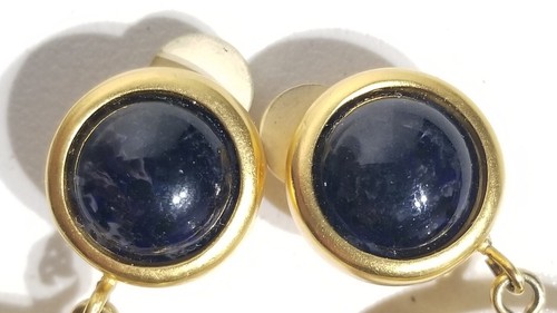 Seltene Karl Lagerfeld Korallenzweig Cabochon Clip auf Gold Runway Statement Ohrringe - Bild 6 von 12