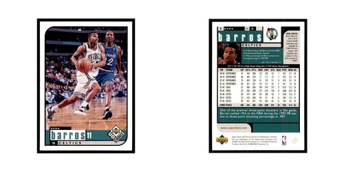 1998 UD Choice Dana Barros Basketball Cards #8 - Picture 3 of 3