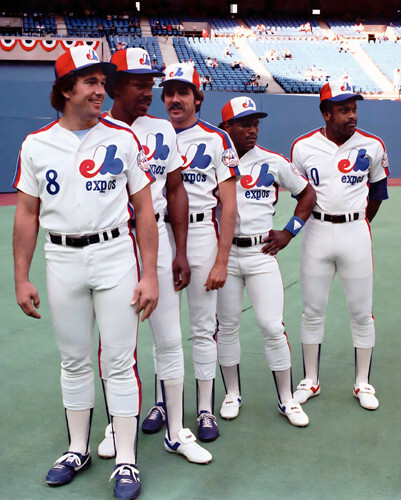 Montreal Expos Players Carter, Dawson, Rogers, Raines and Oliver 1982 Photo - Picture 1 of 1